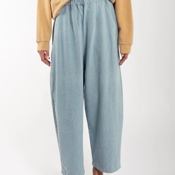 NWT Micaela Greg Barrel Pant in Sky, Sz M - Picture 3 of 4